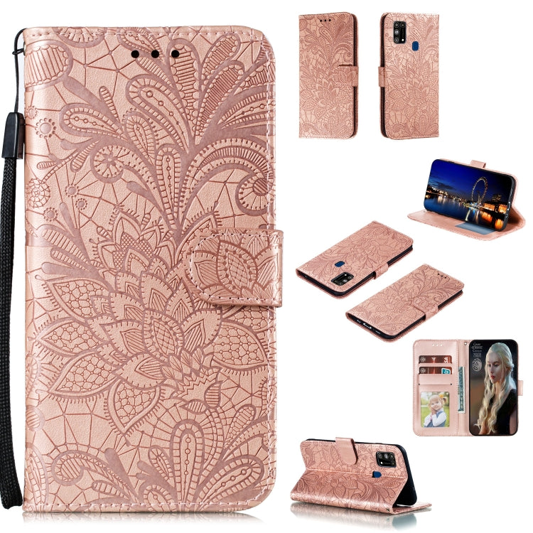Lace Flower Embossing Pattern Horizontal Flip Leather Case , with Holder & Card Slots & Wallet & Photo Frame & Lanyard, For Huawei Enjoy 10e, For Xiaomi Redmi K30 Pro, For Xiaomi Redmi Note 9 Pro, For Xiaomi Redmi Note 9 Pro Max, For Xiaomi Redmi Note ...