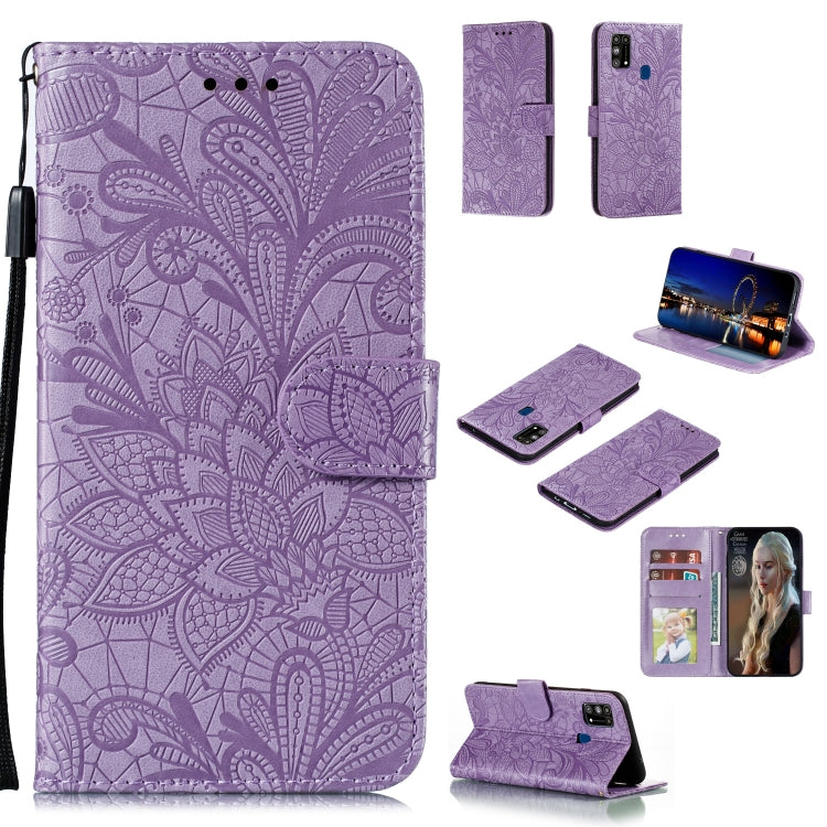 Lace Flower Embossing Pattern Horizontal Flip Leather Case , with Holder & Card Slots & Wallet & Photo Frame & Lanyard, For Huawei Enjoy 10e, For Xiaomi Redmi K30 Pro, For Xiaomi Redmi Note 9 Pro, For Xiaomi Redmi Note 9 Pro Max, For Xiaomi Redmi Note ...