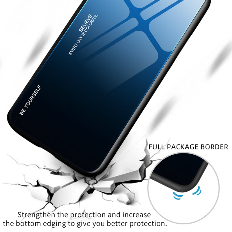 For OPPO A17 Gradient Color Glass Phone Case, For OPPO A17