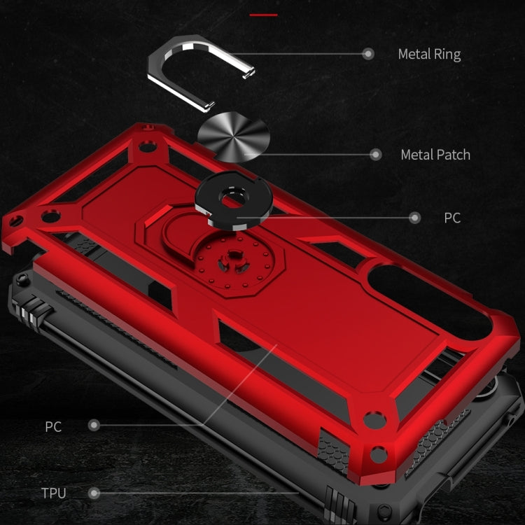 Shockproof TPU + PC Protective Case with 360 Degree Rotating Holder, For Huawei Y9s