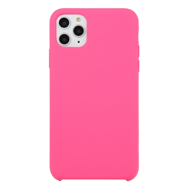 For iPhone 11 Solid Color Solid Silicone  Shockproof Case (Hibiscus Pink), For iPhone 11 Pro Max, For iPhone 11 Pro, For iPhone 11