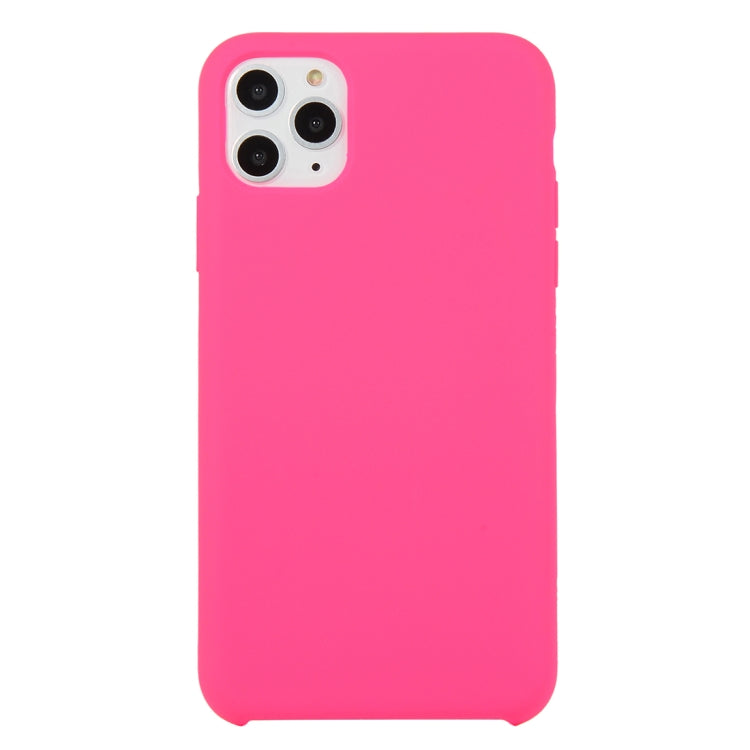 For iPhone 11 Solid Color Solid Silicone  Shockproof Case (Hibiscus Pink), For iPhone 11 Pro, For iPhone 11 Pro Max, For iPhone 11