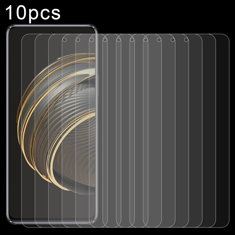 10pcs 0.26mm 9H 2.5D Tempered Glass Film, For Huawei nova 10 Youth (10 PCS), For OnePlus Ace 2V(10 PCS), For Ulefone Power Armor 19T(10 PCS), For ZTE nubia Z50 Ultra(10 PCS), For Tecno Spark 10 Pro(10 PCS)