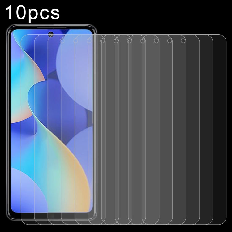 10pcs 0.26mm 9H 2.5D Tempered Glass Film, For Huawei nova 10 Youth (10 PCS), For OnePlus Ace 2V(10 PCS), For Ulefone Power Armor 19T(10 PCS), For ZTE nubia Z50 Ultra(10 PCS), For Tecno Spark 10 Pro(10 PCS)