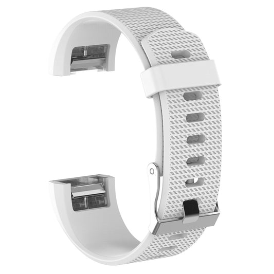 For Fitbit Charge 2 Common Texture Silicone Replacement Wrist Strap Watchband with Buckle