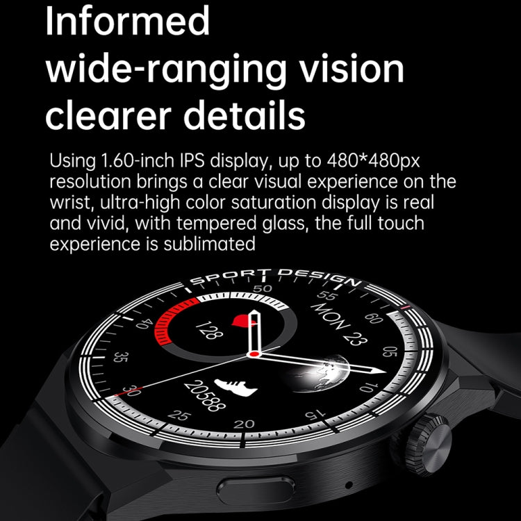 HDT 3 Max 1.6 inch Silicone Band IP67 Waterproof Smart Watch Support Bluetooth Call / NFC