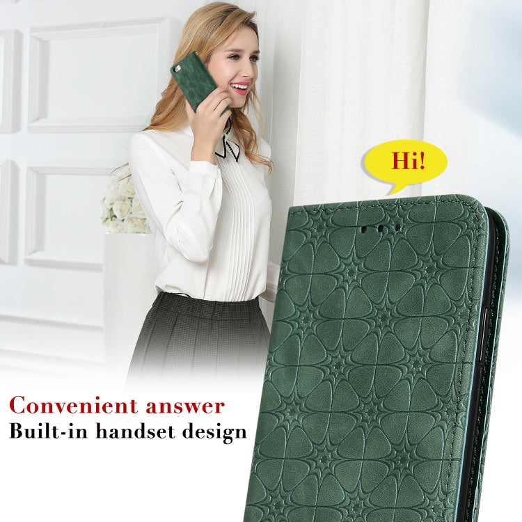 Lucky Flowers Embossing Pattern Magnetic Horizontal Flip Leather Case with Holder & Card Slots, For iPhone 6 / 6s, For iPhone 6 Plus, For iPhone X / XS, For iPhone XR, For iPhone XS Max, For Huawei P Smart Z/Y9 Pime(2019), For Huawei Honor Play 9A