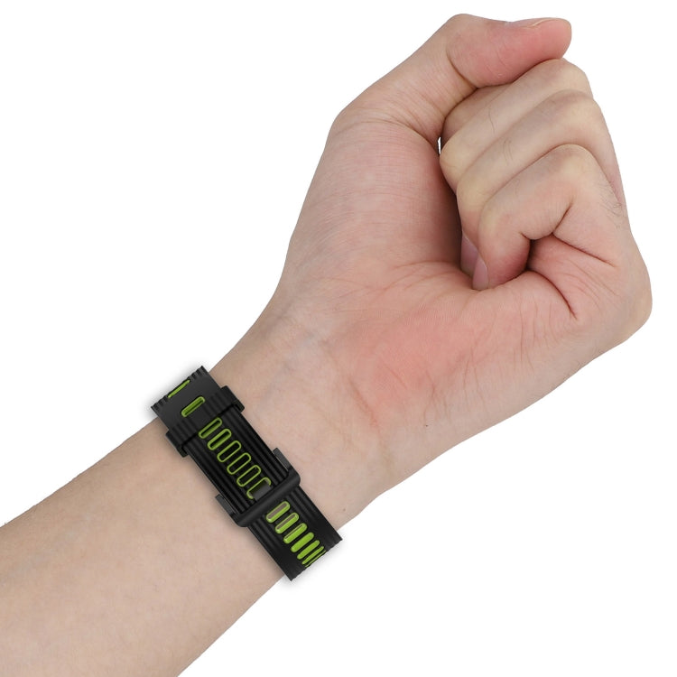 22mm Two-color Stripe Silicone Watch Band