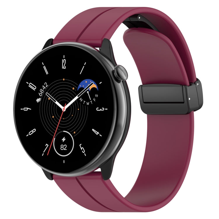 Magnetic Fold Clasp Black Buckle Silicone Watch Band