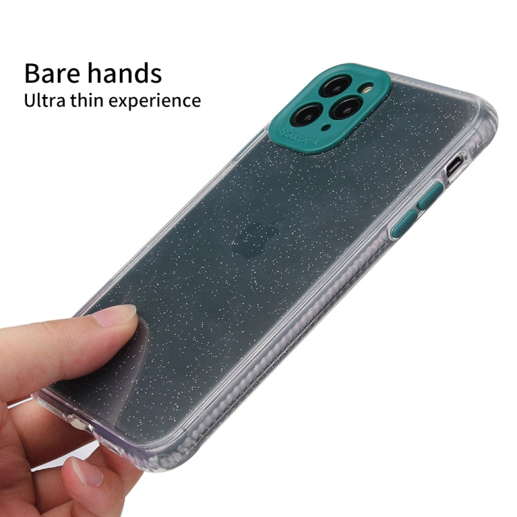 Fine Hole Series Anti-fall Transparent TPU + Acrylic Glitter Phone Protective Case, For iPhone 11, For iPhone 11 Pro, For iPhone 11 Pro Max