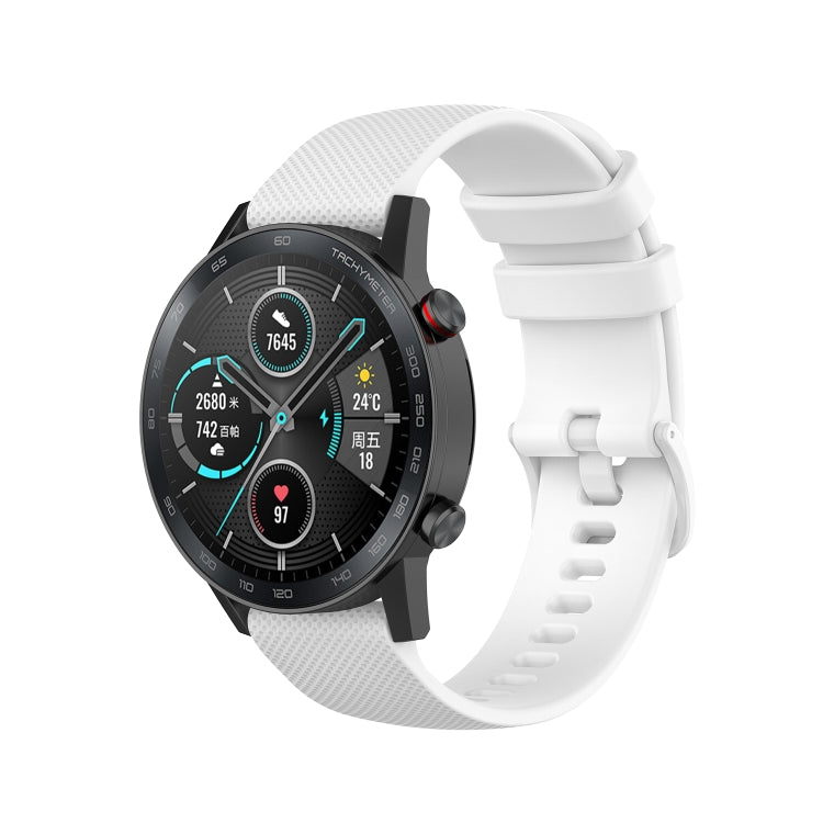 22mm Small Plaid Texture Silicone Watch Band