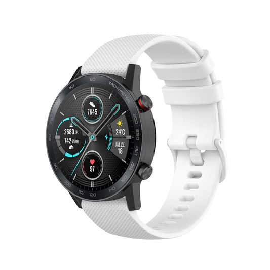 22mm Small Plaid Texture Silicone Watch Band
