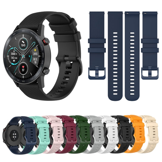22mm Small Plaid Texture Silicone Watch Band