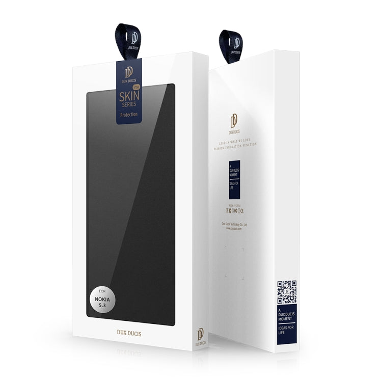 DUX DUCIS Skin Pro Series Horizontal Flip PU + TPU Leather Case, with Holder & Card Slots, For Nokia 5.3