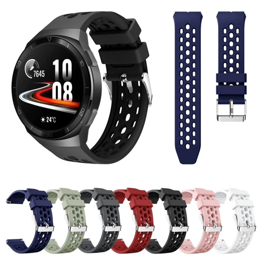 Solid Color Round Hole Silicone Watch Band