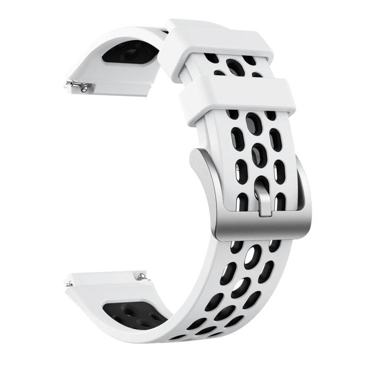 Two Color Round Hole Silicone Watch Band