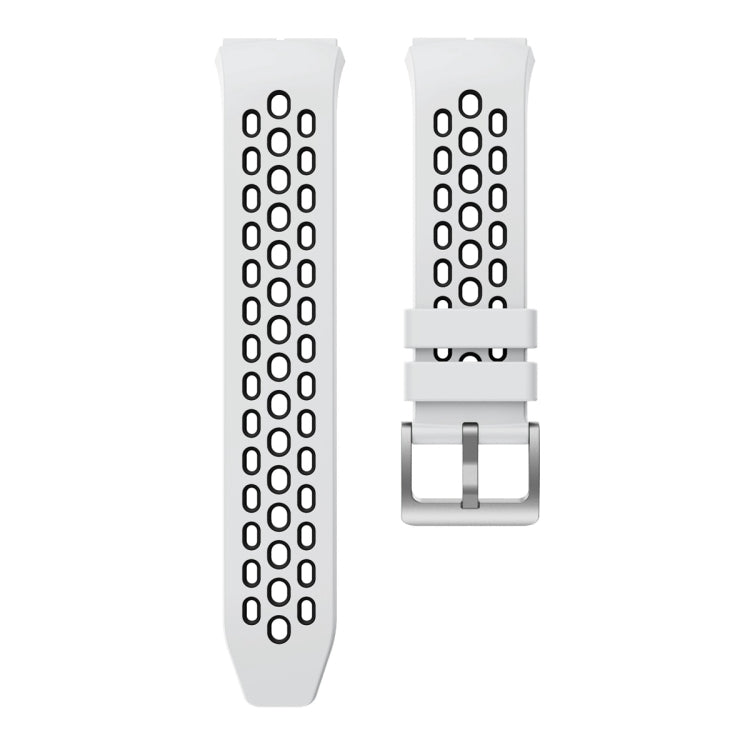Two Color Round Hole Silicone Watch Band