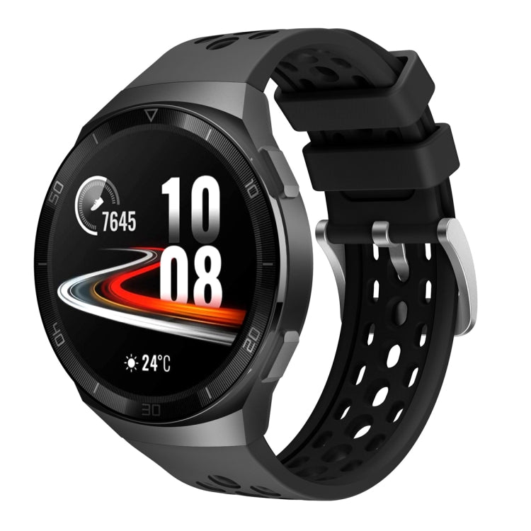 Two Color Round Hole Silicone Watch Band