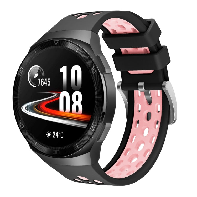 Two Color Round Hole Silicone Watch Band