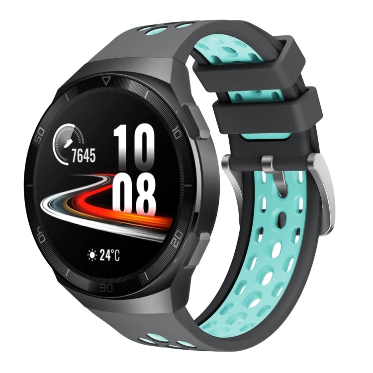 Two Color Round Hole Silicone Watch Band