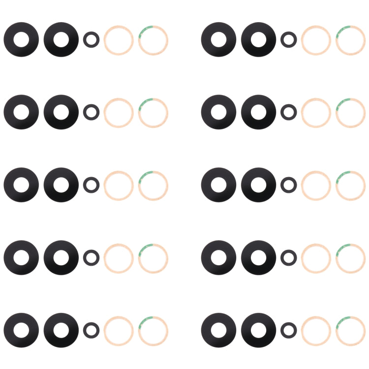 10pcs Back Camera Lens, For Xiaomi Redmi K50i, For Xiaomi Redmi Note 11T Pro, For Xiaomi Redmi Note 11T Pro+, For Xiaomi Poco X4 GT, For Infinix Note 11 Pro x697, For Tecno Camon 17 CG6, For Tecno Camon 19, For Tecno Camon 17 Pro CG8, For vivo Y16�����...