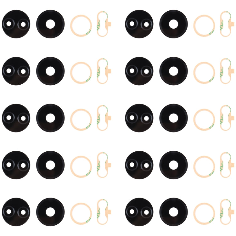 10pcs Back Camera Lens, For Xiaomi Redmi K50i, For Xiaomi Redmi Note 11T Pro, For Xiaomi Redmi Note 11T Pro+, For Xiaomi Poco X4 GT, For Infinix Note 11 Pro x697, For Tecno Camon 17 CG6, For Tecno Camon 19, For Tecno Camon 17 Pro CG8, For vivo Y16�����...