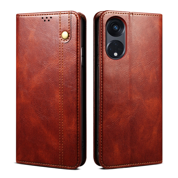 Oil Wax Crazy Horse Texture Leather Phone Case, For OPPO Find X7, For OPPO Reno10 Pro+ Global, For OPPO A98 5G, For OPPO A38 4G / A18 4G, For OPPO Reno8 T 5G / A1 Pro, For OPPO A58 4G, For OPPO Find X7 Pro/Find X7 Ultra, For OPPO A78 4G, For OPPO A79 5G