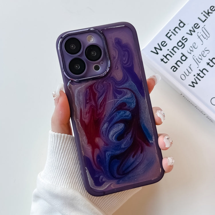 Oil Painting Electroplating TPU Phone Case, For iPhone 14, For iPhone 14 Pro, For iPhone 14 Plus, For iPhone 14 Pro Max, For iPhone 13, For iPhone 13 Pro, For iPhone 13 Pro Max, For iPhone 12, For iPhone 12 Pro, For iPhone 12 Pro Max, For iPhone 11 Pro...
