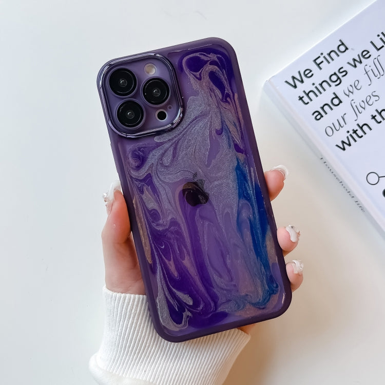 Oil Painting Electroplating TPU Phone Case, For iPhone 14, For iPhone 14 Pro, For iPhone 14 Plus, For iPhone 14 Pro Max, For iPhone 13, For iPhone 13 Pro, For iPhone 13 Pro Max, For iPhone 12, For iPhone 12 Pro, For iPhone 12 Pro Max, For iPhone 11 Pro...