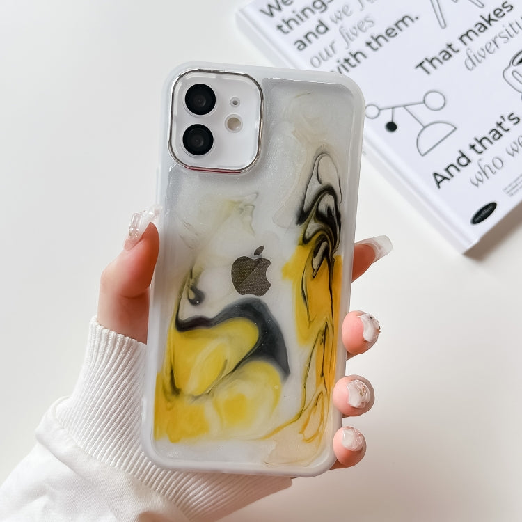 Oil Painting Electroplating TPU Phone Case, For iPhone 14, For iPhone 14 Pro, For iPhone 14 Plus, For iPhone 14 Pro Max, For iPhone 13, For iPhone 13 Pro, For iPhone 13 Pro Max, For iPhone 12, For iPhone 12 Pro, For iPhone 12 Pro Max, For iPhone 11 Pro...