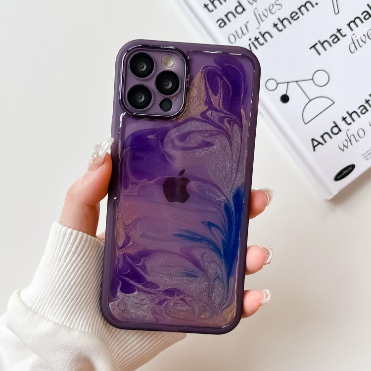 Oil Painting Electroplating TPU Phone Case, For iPhone 14, For iPhone 14 Pro, For iPhone 14 Plus, For iPhone 14 Pro Max, For iPhone 13, For iPhone 13 Pro, For iPhone 13 Pro Max, For iPhone 12, For iPhone 12 Pro, For iPhone 12 Pro Max, For iPhone 11 Pro...