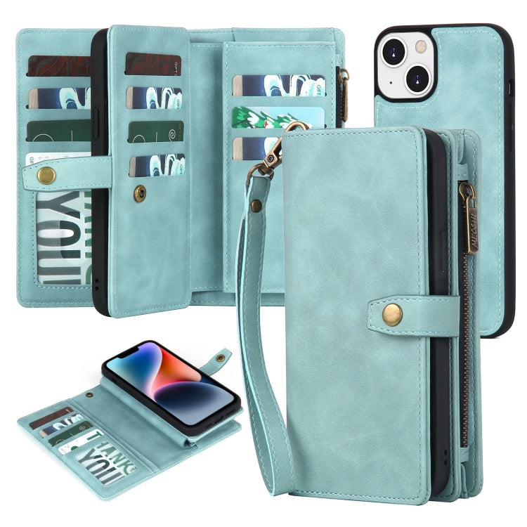 Zipper Wallet Magnetic Detachable Leather Phone Case, For iPhone 14, For iPhone 14 Pro, For iPhone 14 Plus, For iPhone 14 Pro Max, For iPhone 13, For iPhone 13 Pro, For iPhone 13 Pro Max, For iPhone 12 / 12 Pro, For iPhone 12 Pro Max, For iPhone 11����...