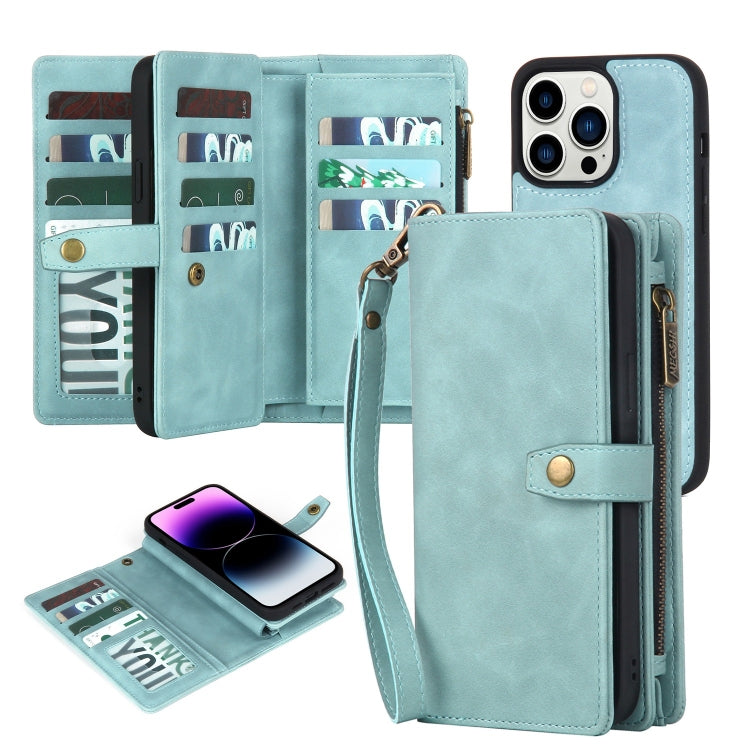 Zipper Wallet Magnetic Detachable Leather Phone Case, For iPhone 14, For iPhone 14 Pro, For iPhone 14 Plus, For iPhone 14 Pro Max, For iPhone 13, For iPhone 13 Pro, For iPhone 13 Pro Max, For iPhone 12 / 12 Pro, For iPhone 12 Pro Max, For iPhone 11����...