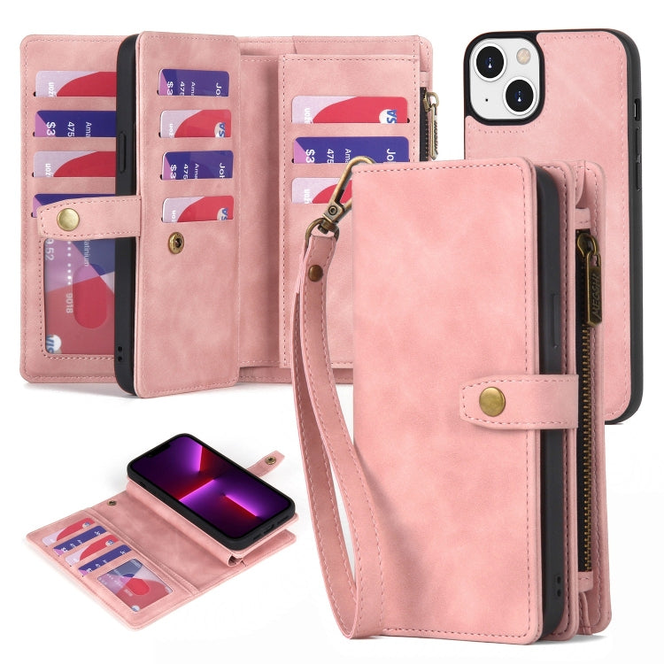Zipper Wallet Magnetic Detachable Leather Phone Case, For iPhone 14, For iPhone 14 Pro, For iPhone 14 Plus, For iPhone 14 Pro Max, For iPhone 13, For iPhone 13 Pro, For iPhone 13 Pro Max, For iPhone 12 / 12 Pro, For iPhone 12 Pro Max, For iPhone 11����...
