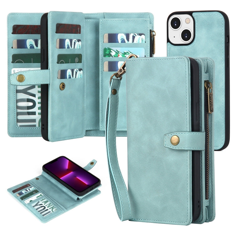 Zipper Wallet Magnetic Detachable Leather Phone Case, For iPhone 14, For iPhone 14 Pro, For iPhone 14 Plus, For iPhone 14 Pro Max, For iPhone 13, For iPhone 13 Pro, For iPhone 13 Pro Max, For iPhone 12 / 12 Pro, For iPhone 12 Pro Max, For iPhone 11����...
