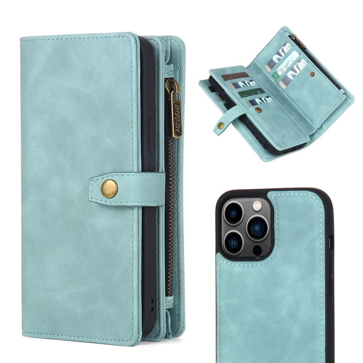 Zipper Wallet Magnetic Detachable Leather Phone Case, For iPhone 14, For iPhone 14 Pro, For iPhone 14 Plus, For iPhone 14 Pro Max, For iPhone 13, For iPhone 13 Pro, For iPhone 13 Pro Max, For iPhone 12 / 12 Pro, For iPhone 12 Pro Max, For iPhone 11����...