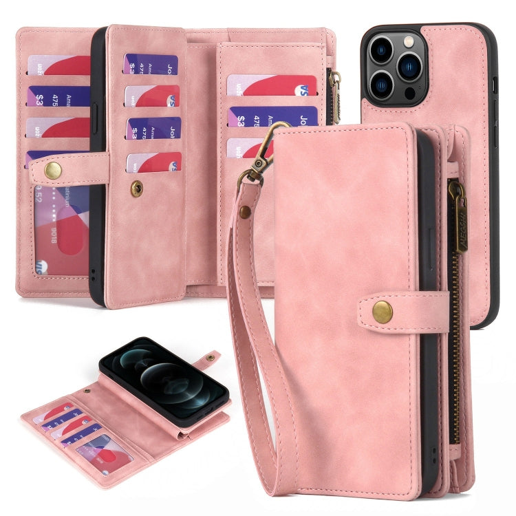 Zipper Wallet Magnetic Detachable Leather Phone Case, For iPhone 14, For iPhone 14 Pro, For iPhone 14 Plus, For iPhone 14 Pro Max, For iPhone 13, For iPhone 13 Pro, For iPhone 13 Pro Max, For iPhone 12 / 12 Pro, For iPhone 12 Pro Max, For iPhone 11����...