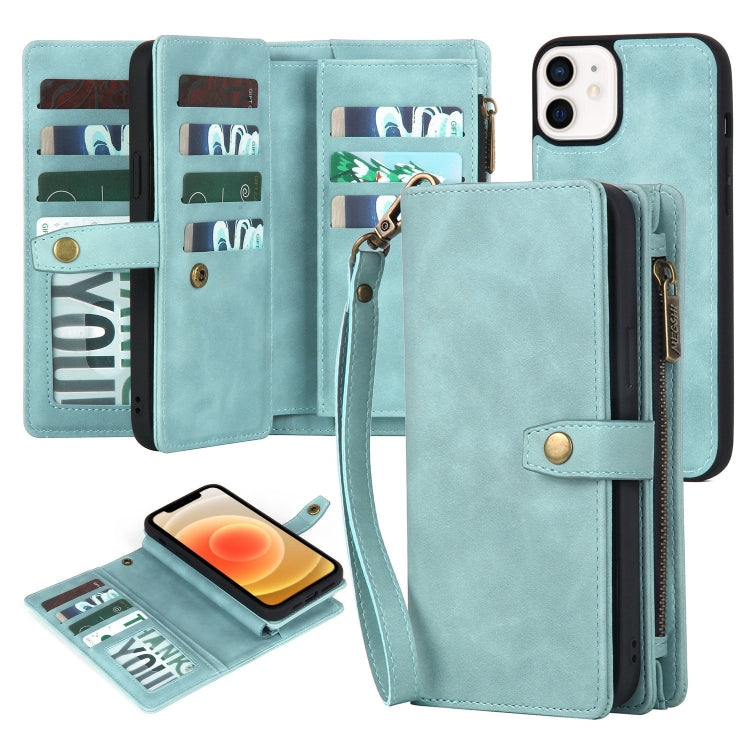 Zipper Wallet Magnetic Detachable Leather Phone Case, For iPhone 14, For iPhone 14 Pro, For iPhone 14 Plus, For iPhone 14 Pro Max, For iPhone 13, For iPhone 13 Pro, For iPhone 13 Pro Max, For iPhone 12 / 12 Pro, For iPhone 12 Pro Max, For iPhone 11����...