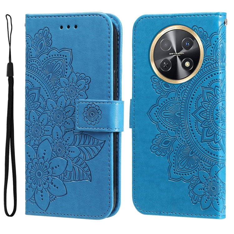 Seven-petal Flowers Embossing Leather Phone Case, For Huawei nova 13 Pro, For Huawei nova 13 / nova 12, For Huawei Enjoy 70 Pro, For Huawei Enjoy 70, For Huawei nova 11 SE, For Huawei nova 12 Pro, For Huawei Mate 60, For Huawei Mate 60 Pro�������������...