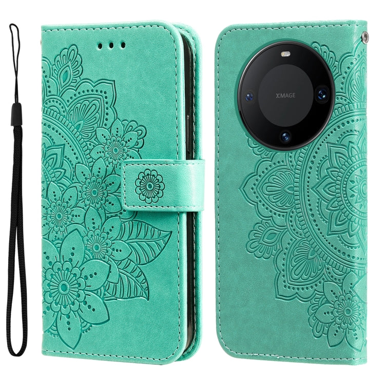 Seven-petal Flowers Embossing Leather Phone Case, For Huawei nova 13 Pro, For Huawei nova 13 / nova 12, For Huawei Enjoy 70 Pro, For Huawei Enjoy 70, For Huawei nova 11 SE, For Huawei nova 12 Pro, For Huawei Mate 60, For Huawei Mate 60 Pro�������������...