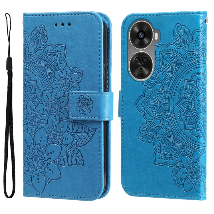 Seven-petal Flowers Embossing Leather Phone Case, For Huawei nova 13 Pro, For Huawei nova 13 / nova 12, For Huawei Enjoy 70 Pro, For Huawei Enjoy 70, For Huawei nova 11 SE, For Huawei nova 12 Pro, For Huawei Mate 60, For Huawei Mate 60 Pro�������������...