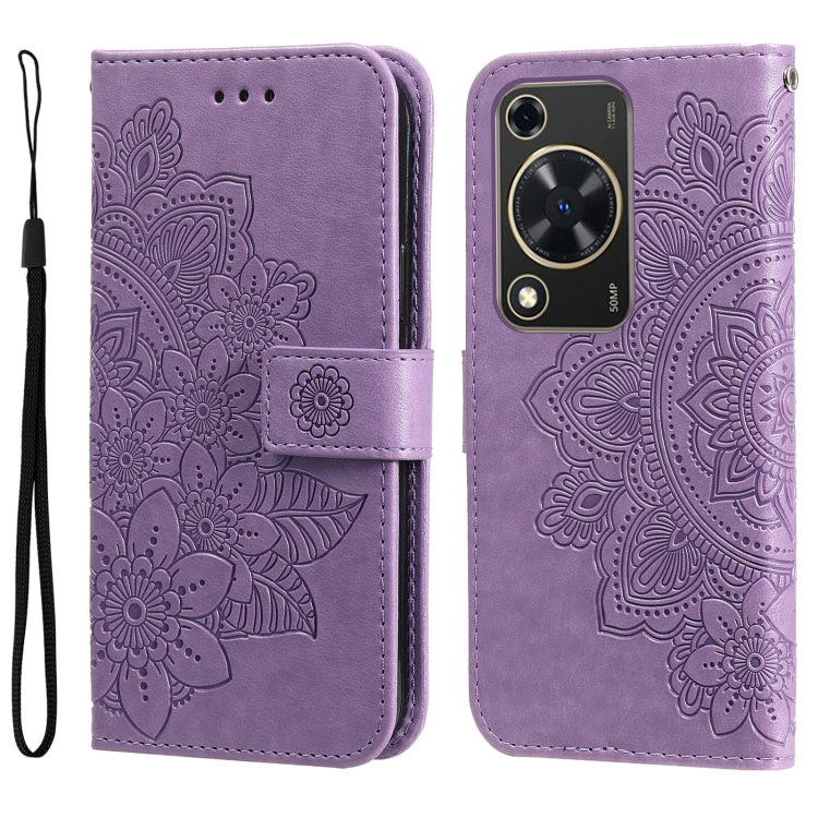 Seven-petal Flowers Embossing Leather Phone Case, For Huawei nova 13 Pro, For Huawei nova 13 / nova 12, For Huawei Enjoy 70 Pro, For Huawei Enjoy 70, For Huawei nova 11 SE, For Huawei nova 12 Pro, For Huawei Mate 60, For Huawei Mate 60 Pro�������������...