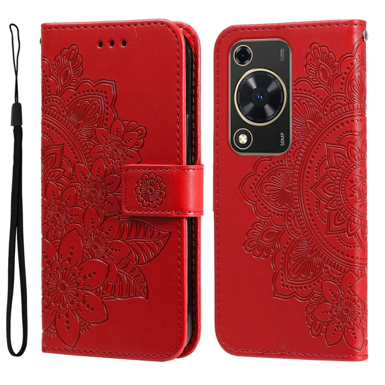 Seven-petal Flowers Embossing Leather Phone Case, For Huawei nova 13 Pro, For Huawei nova 13 / nova 12, For Huawei Enjoy 70 Pro, For Huawei Enjoy 70, For Huawei nova 11 SE, For Huawei nova 12 Pro, For Huawei Mate 60, For Huawei Mate 60 Pro�������������...