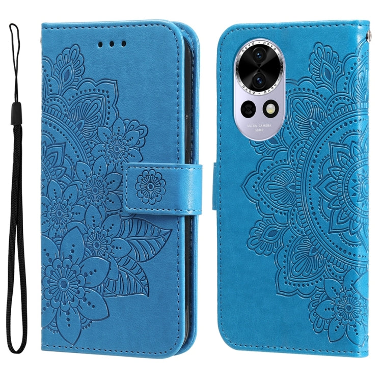 Seven-petal Flowers Embossing Leather Phone Case, For Huawei nova 13 Pro, For Huawei nova 13 / nova 12, For Huawei Enjoy 70 Pro, For Huawei Enjoy 70, For Huawei nova 11 SE, For Huawei nova 12 Pro, For Huawei Mate 60, For Huawei Mate 60 Pro�������������...