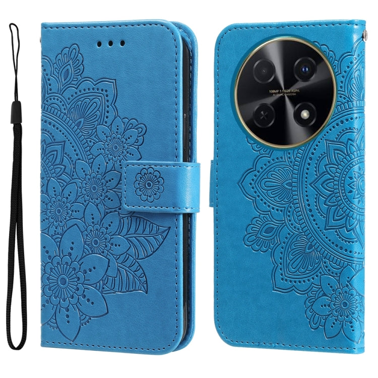 Seven-petal Flowers Embossing Leather Phone Case, For Huawei nova 13 Pro, For Huawei nova 13 / nova 12, For Huawei Enjoy 70 Pro, For Huawei Enjoy 70, For Huawei nova 11 SE, For Huawei nova 12 Pro, For Huawei Mate 60, For Huawei Mate 60 Pro�������������...