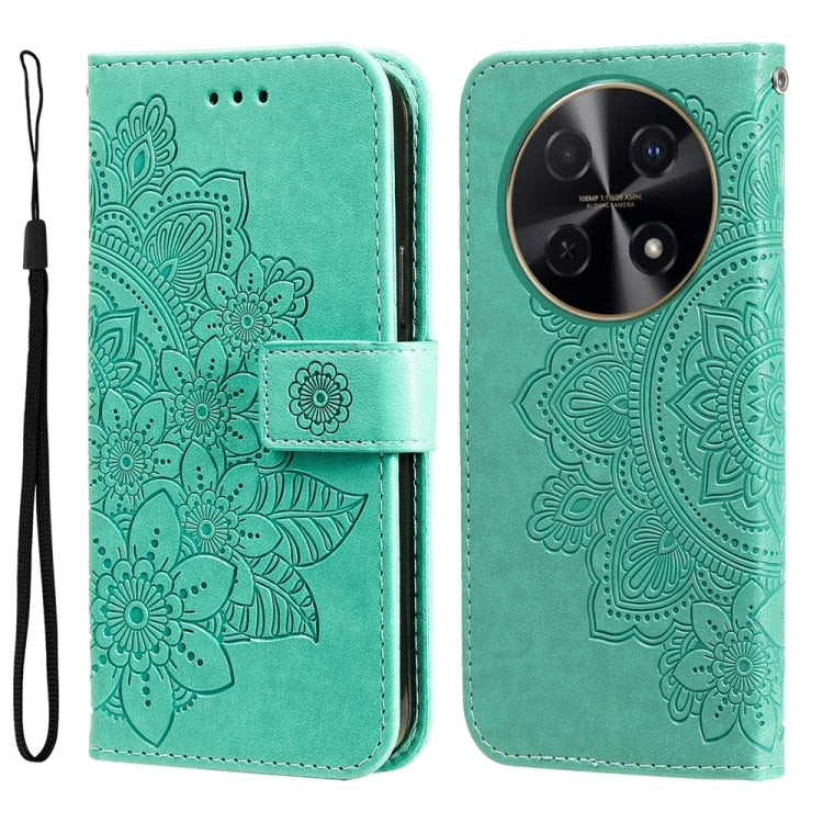 Seven-petal Flowers Embossing Leather Phone Case, For Huawei nova 13 Pro, For Huawei nova 13 / nova 12, For Huawei Enjoy 70 Pro, For Huawei Enjoy 70, For Huawei nova 11 SE, For Huawei nova 12 Pro, For Huawei Mate 60, For Huawei Mate 60 Pro�������������...