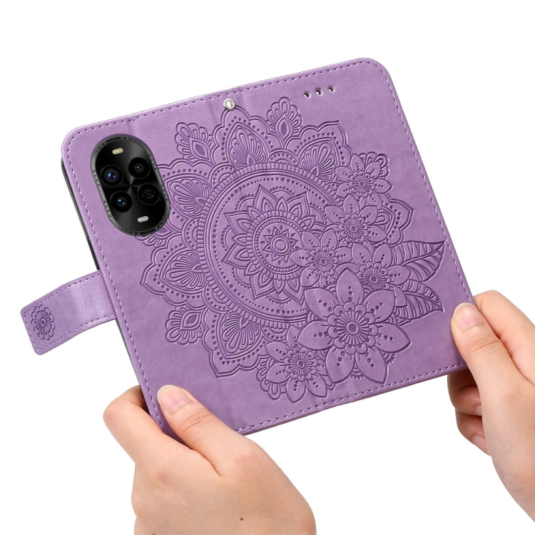 Seven-petal Flowers Embossing Leather Phone Case, For Huawei nova 13 Pro, For Huawei nova 13 / nova 12, For Huawei Enjoy 70 Pro, For Huawei Enjoy 70, For Huawei nova 11 SE, For Huawei nova 12 Pro, For Huawei Mate 60, For Huawei Mate 60 Pro�������������...