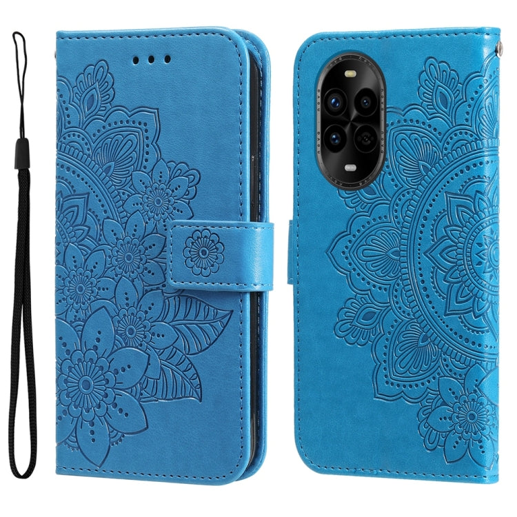 Seven-petal Flowers Embossing Leather Phone Case, For Huawei nova 13 Pro, For Huawei nova 13 / nova 12, For Huawei Enjoy 70 Pro, For Huawei Enjoy 70, For Huawei nova 11 SE, For Huawei nova 12 Pro, For Huawei Mate 60, For Huawei Mate 60 Pro�������������...