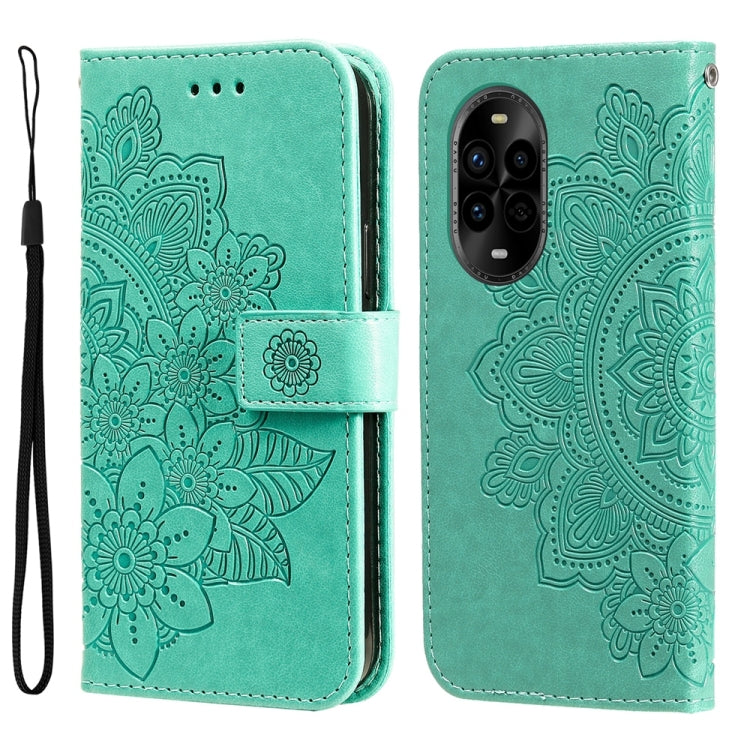 Seven-petal Flowers Embossing Leather Phone Case, For Huawei nova 13 Pro, For Huawei nova 13 / nova 12, For Huawei Enjoy 70 Pro, For Huawei Enjoy 70, For Huawei nova 11 SE, For Huawei nova 12 Pro, For Huawei Mate 60, For Huawei Mate 60 Pro�������������...