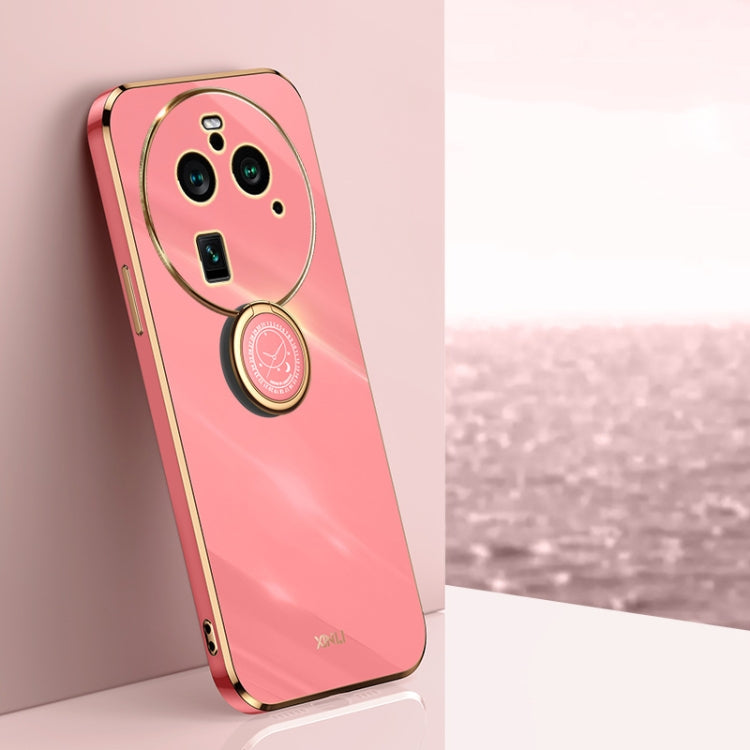 XINLI Straight Edge 6D Electroplate TPU Phone Case with Ring Holder, For OPPO A2 5G, For OPPO Find X6, For OPPO A2X, For OPPO Find X6 Pro, For OPPO Reno8 T 4G